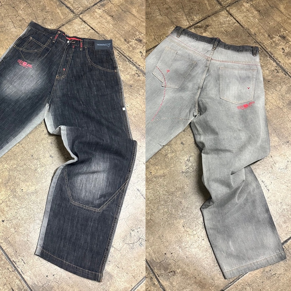 Men's Vokal Two Tone Faded Blue Denim Pants